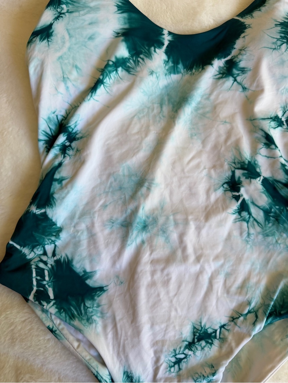 Dippin Daisy’s Swimwear One Piece Teal Tie Dye Size Small - Picture 3 of 9